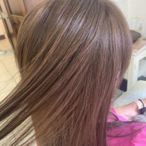 Hair color after