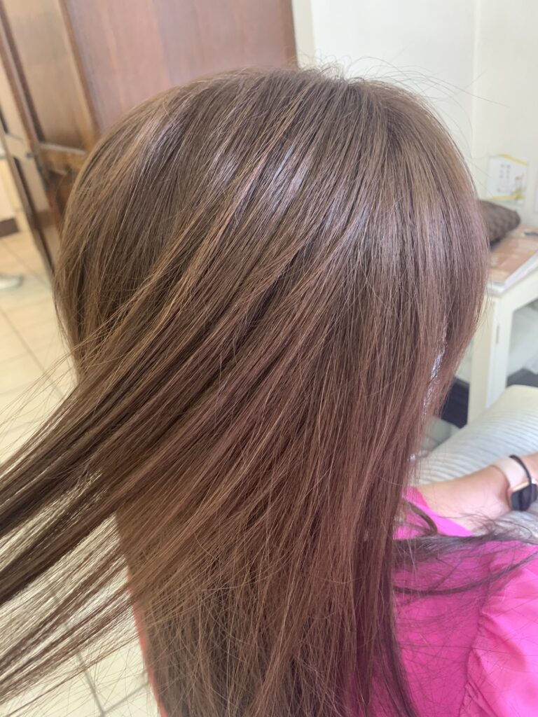 Hair color after