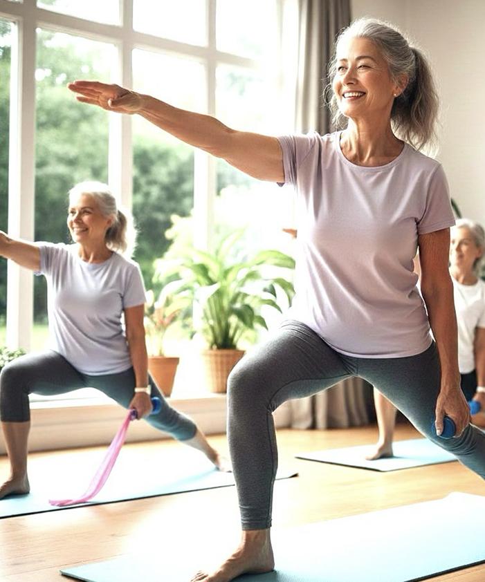 ヨガを楽しむ女性